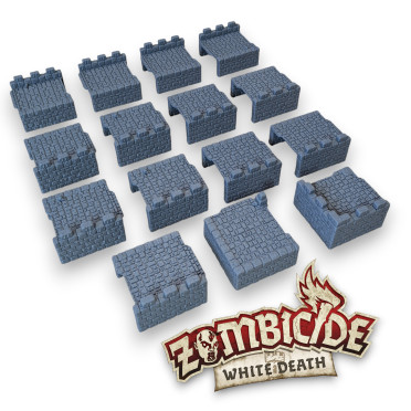 Lot de murs 3D compatible avec Zombicide White Death