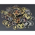 Twilight Imperium - Ensemble de pièces métalliques double face pour marchandises et commodités - Brillant avec émail noir 0