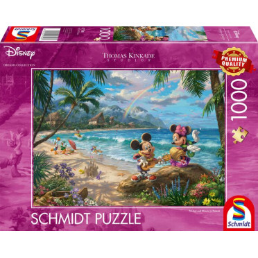 Puzzle - Mickey and Minnie in Hawaii - 1000 pièces