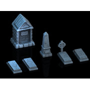 3D4U - Graveyard Set - Medieval Town Set