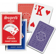 Jeu de bridge avec index géant - Bleu