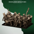 Highlands Miniatures - Feral Elf - Feral Axemen with EMC 6