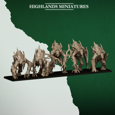 Highlands Miniatures - Feral Elf - Forest Golem