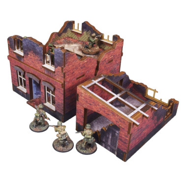 WW2 Ostfront Stalingrad - Small House with Garage