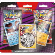 Pokémon : Pack 2 Boosters  + 3 Cartes Brillantes