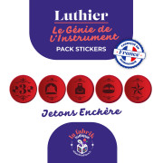 Pack de stickers compatible avec les jetons enchères de Luthier