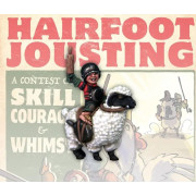 Hairfoot Jousting - Hairfoot Jouster riding a Sheep