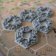 Tuiles Cités 3D compatibles avec Terraforming Mars