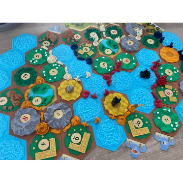 Set de tuiles 3D compatible avec Catan (Extension Marins)