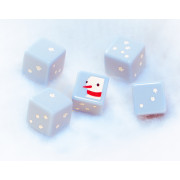 Set of 2 D6s - Snowman Dice