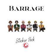 Barrage and its expansions sticker set