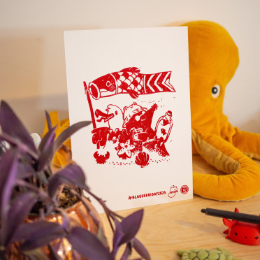 62 Soleils d'Eté - Print Linogravure