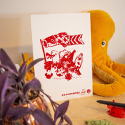 62 Soleils d'Eté - Print Linogravure