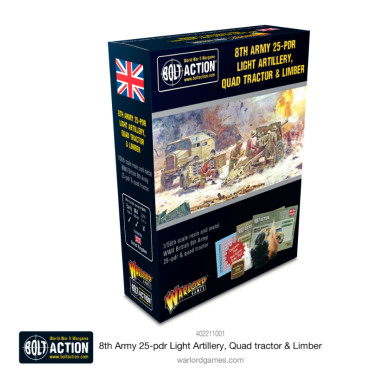 Bolt Action - British - 8th Army 25pdr, Quad and Limber