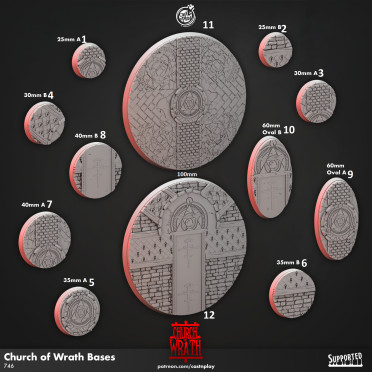 Cast n Play - Church of Wrath - Bases