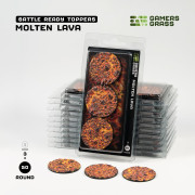 Molten Lava Bases, Round 50mm (x3)