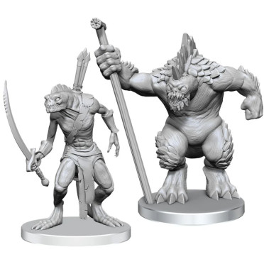 Pathfinder Battles Deep Cuts Unpainted Miniatures: Xulgath Skirmisher & Stoneliege