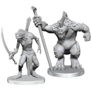 Pathfinder Battles Deep Cuts Unpainted Miniatures: Xulgath Skirmisher & Stoneliege
