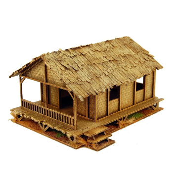 Far East - Low Woven Palm-Style Village House