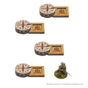 Bolt Action - MDF Unit Pin Markers - Great Britain