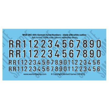 Bolt Action - German - German Turret Numbers (Black)