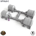 Modular Sci-fi Oil Silos - Wargame Scenery 2