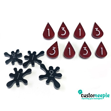 Warcrow - Pions de Blessures et de Miasmes Compatibles