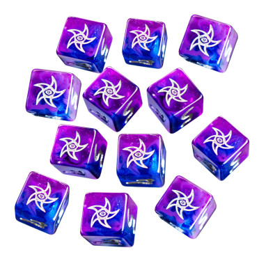 Elder Dice - The Astral Elder Sign Silver Key D6 set
