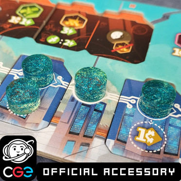 SETI - Data Token Set in Glittered Epoxy Resin