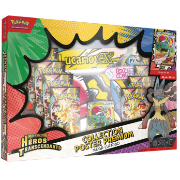 Pokémon : Collection poster Premium Méga-Évolution – Héros Transcendants – Méga-Lucario