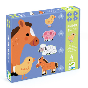 Primo Puzzle - At the farm - 3, 4, 5 et 6 Pcs