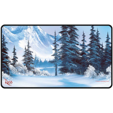 Bob Ross - Winter Paradise Black Stitched Playmat
