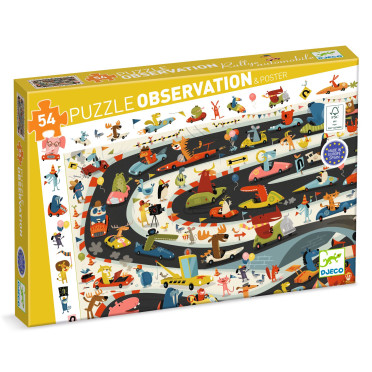 Puzzle Observation : Rallye Automobile – 54 Pièces