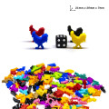 Figurines de Coq Meeple x5 1