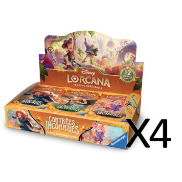 Bundle Lorcana - 4 Boites de 24 Boosters Contrées Inconnues