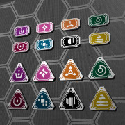 Twilight Imperium - Ensemble de jetons Command and Control en m&eacute;tal &eacute;maill&eacute;