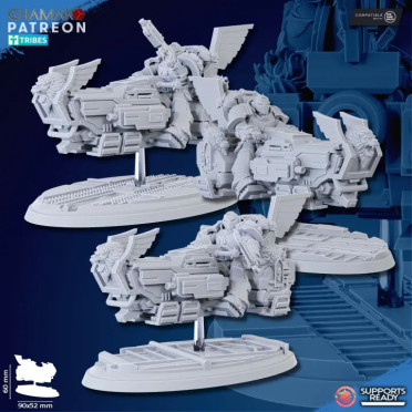 Ghamak - Anges de la vengeance - Motos ailées Lions A-Grav x3