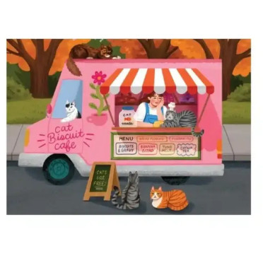 Mini puzzle - Cat Food Truck - 99 pièces