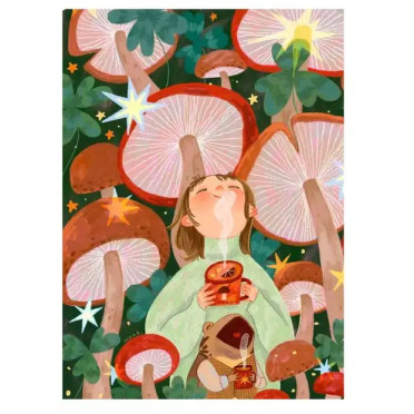 Mini puzzle - Under The Mushrooms - 99 pièces