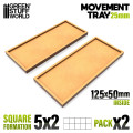 MDF Movement Trays - 125x50mm 0