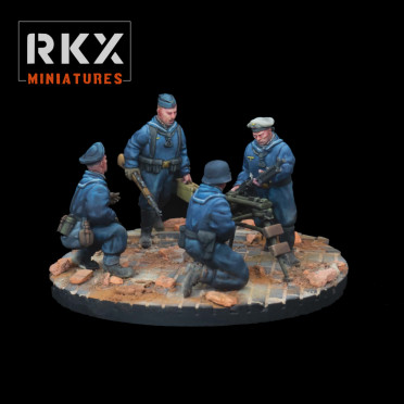 RKX Miniatures - Kriegsmarine MG Team- German WW2
