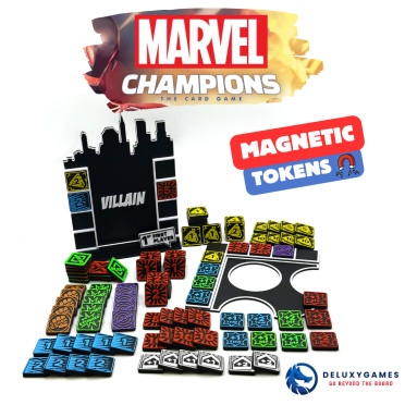 Marvel Champions LCG - Magnetic set of 85 tokens + 2 boards