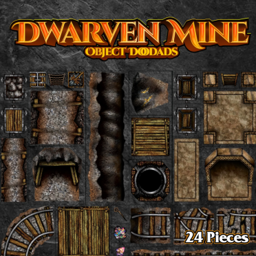 Boite de Roleplaying Objects - Dwarven Mine - 24 Pieces