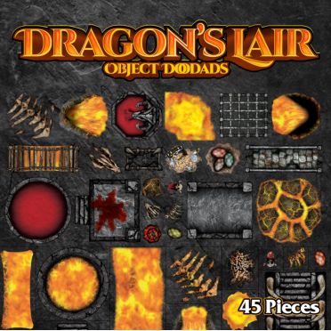 Boite de Roleplaying Objects - Dragon's Lair - 24 Pieces