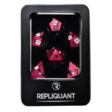 Boite de Set de 7 Dés JDR Répliquant : Blossom Fushia