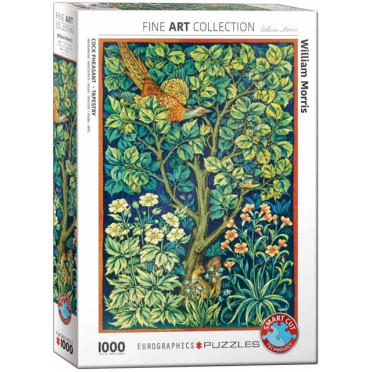 Boite de Puzzle - William Morris - Le Faisan - 1000 Pièces