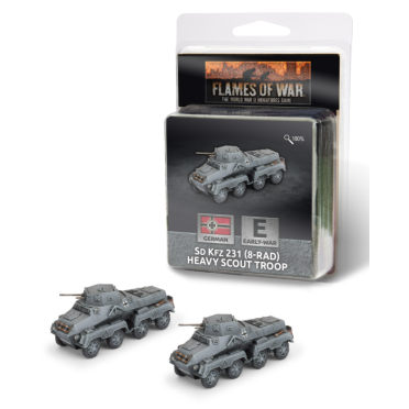 Boite de Flames of War - Blitzkrieg - Sd Kfz 231 (8-rad) Heavy Scout Troop