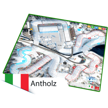 Boite de Biathlon Crystal Globe - Double-pistes 3D Antholz