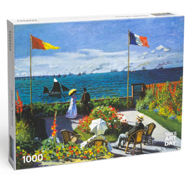 Boite de Puzzle - Claude Monet - La Terrasse à Sainte-Adresse - 1000 pièces - Occasion