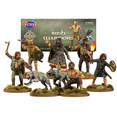 Boite de Victrix Miniatures - Dark Age Irish & Dogs